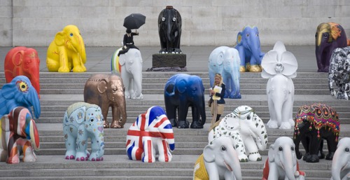 London's Elephant Parade in 2010 (Telegraph)