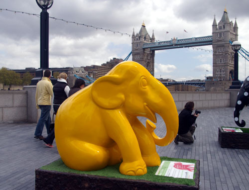 Elephant Parade (2010) outside City Hall